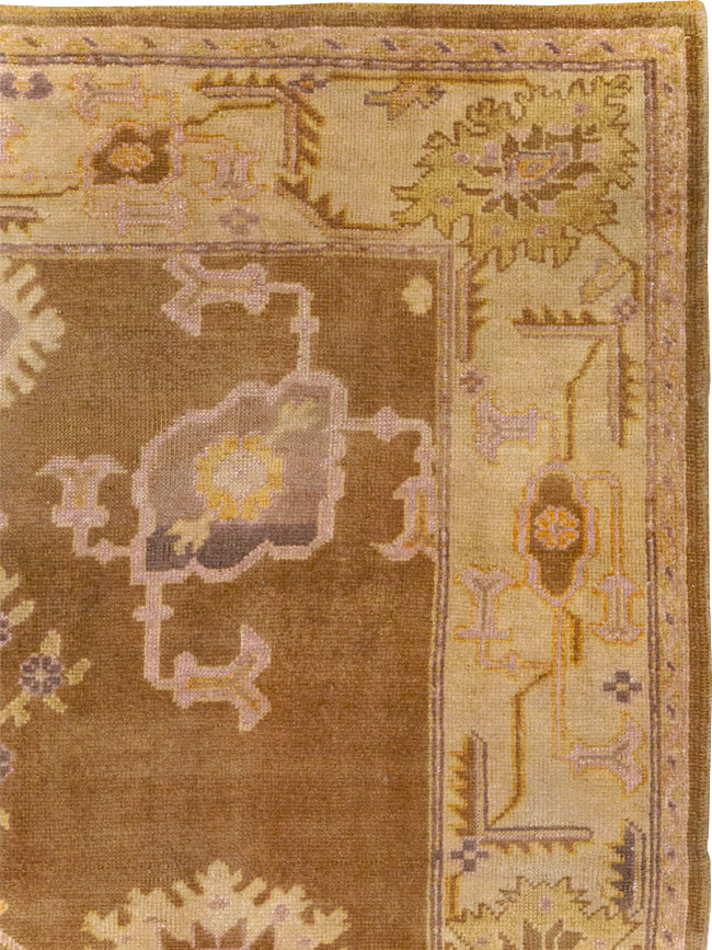 Antique Turkish Oushak Square Room Size Carpet, No.18896 - Galerie Shabab