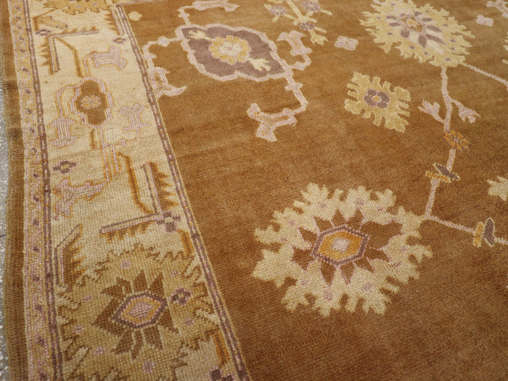 Antique Turkish Oushak Square Room Size Carpet, No.18896 - Galerie Shabab