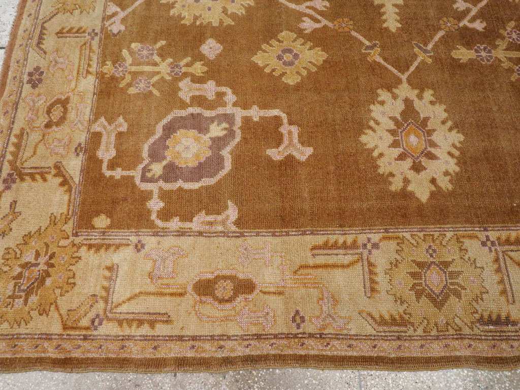 Antique Turkish Oushak Square Room Size Carpet, No.18896 - Galerie Shabab