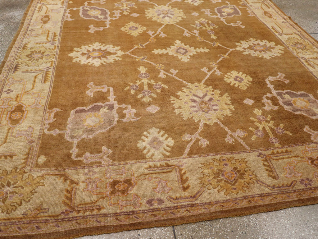 Antique Turkish Oushak Square Room Size Carpet, No.18896 - Galerie Shabab