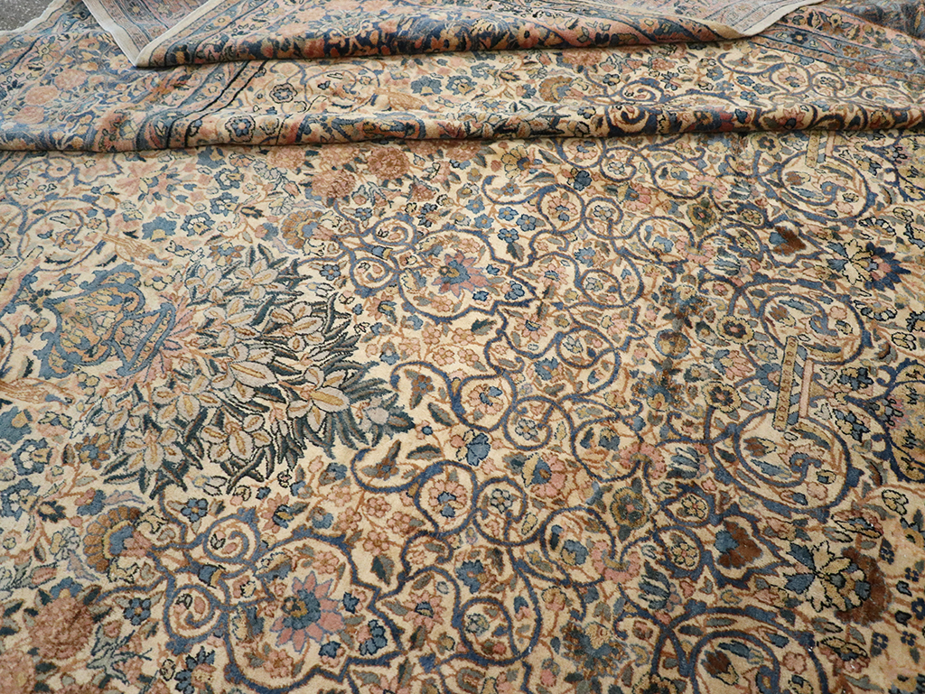 Vintage Persian Lavar Kerman Oversize Carpet, No.18917 - Galerie Shabab