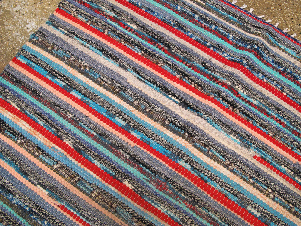 Vintage American Braid Rug, No.18945 - Galerie Shabab