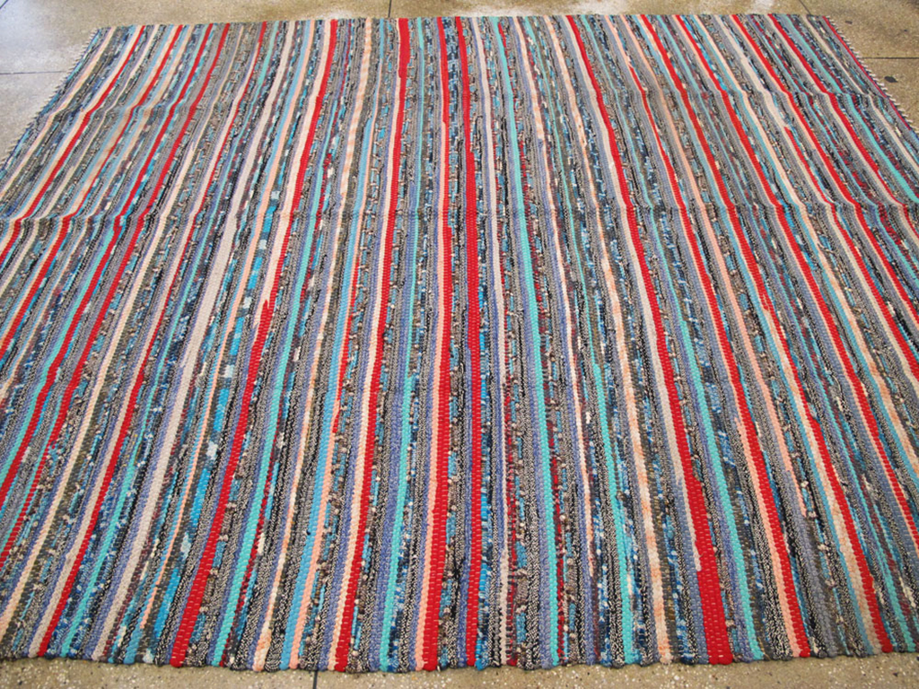 Vintage American Braid Rug, No.18945 - Galerie Shabab