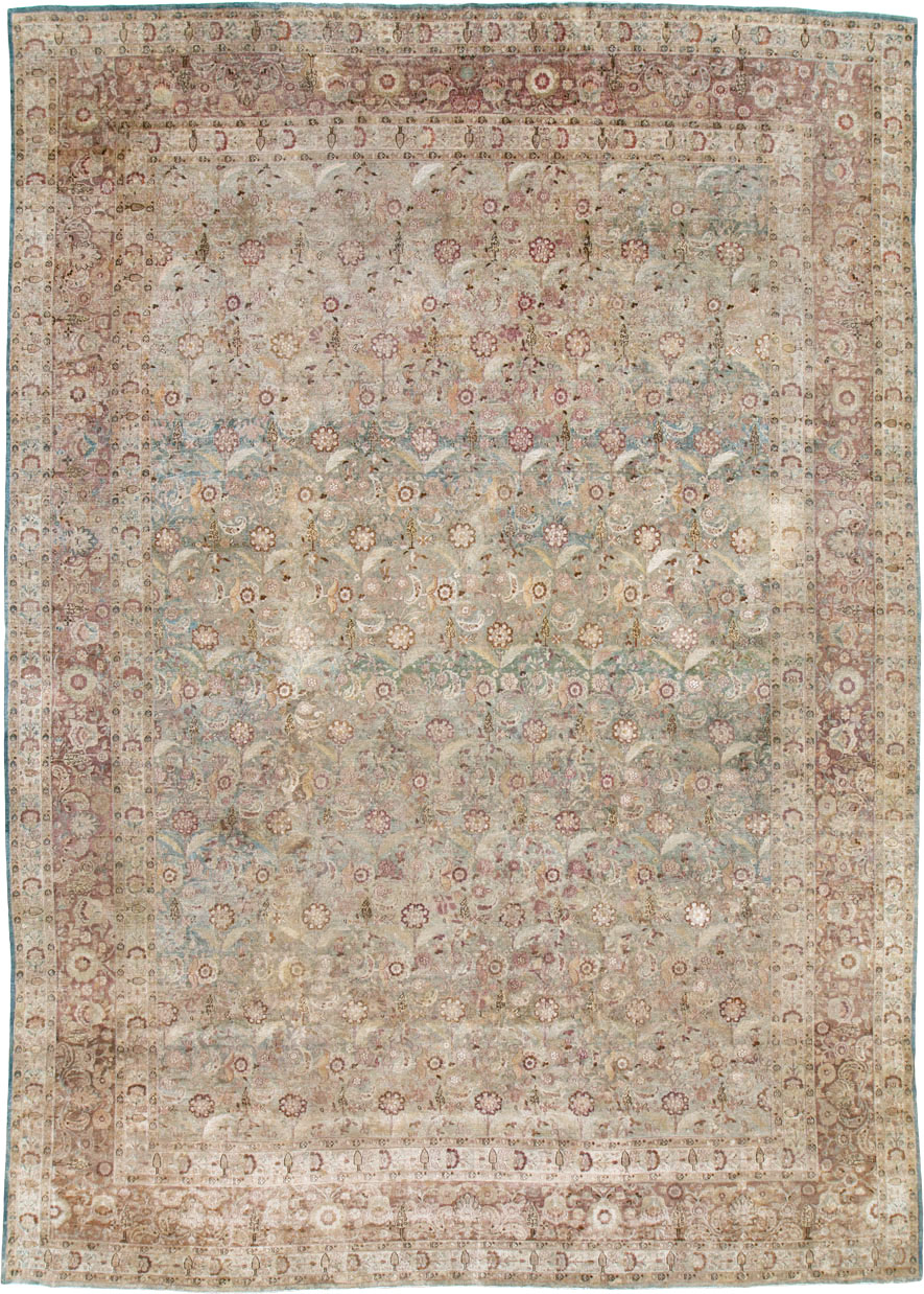 Antique Persian Mashad Carpet, No.18952 - Galerie Shabab