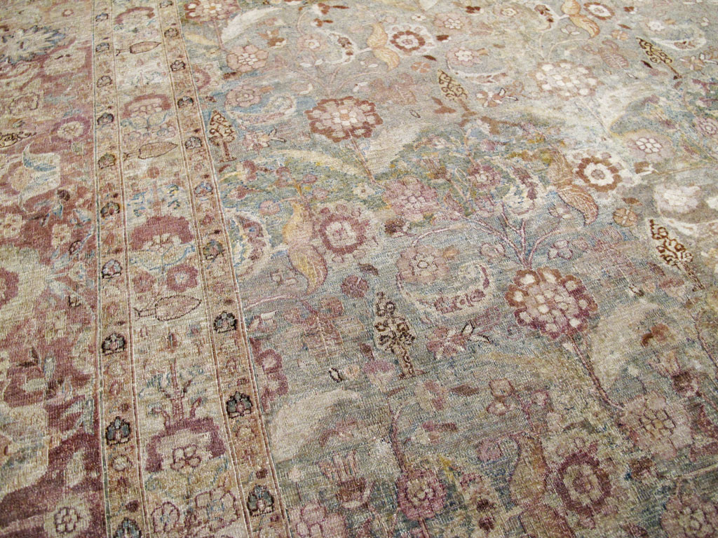 Antique Persian Mashad Carpet, No.18952 - Galerie Shabab