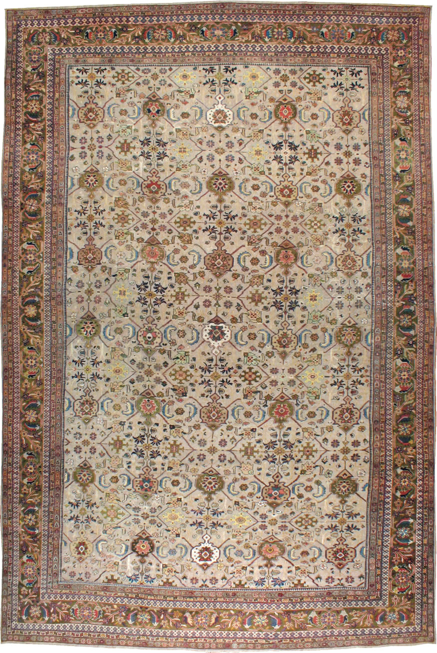 Antique Persian Mahal Carpet, No.18965 - Galerie Shabab