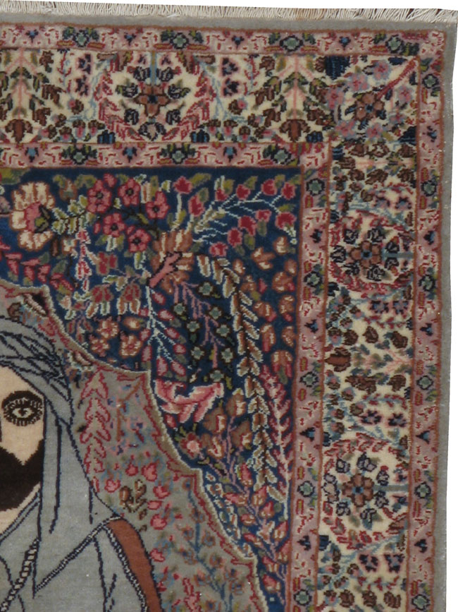 Vintage Persian Tabriz Pictorial Rug, No.19001 - Galerie Shabab