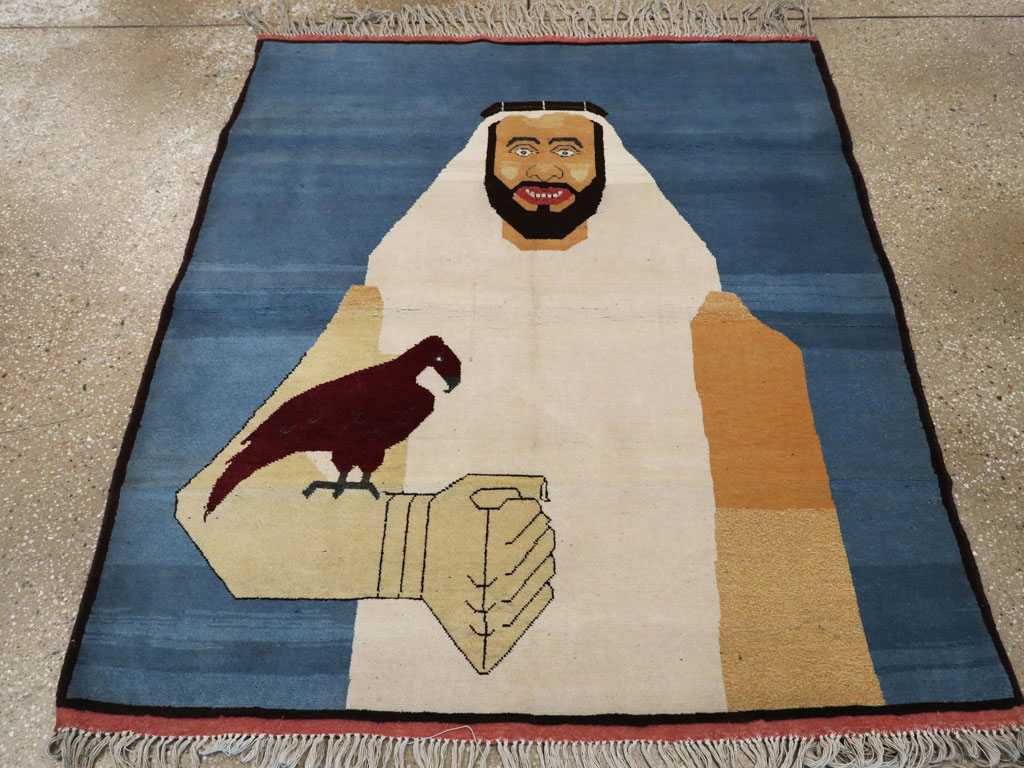 Vintage Afghan Turkoman Pictorial Rug, No.19003 - Galerie Shabab