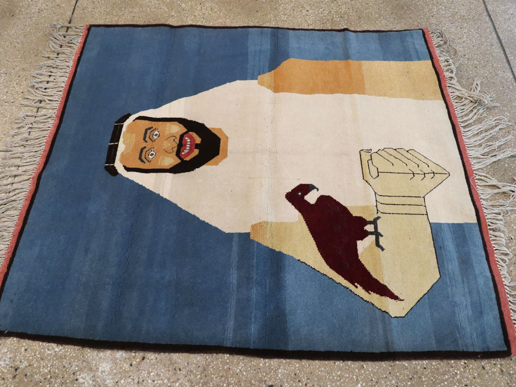 Vintage Afghan Turkoman Pictorial Rug, No.19003 - Galerie Shabab