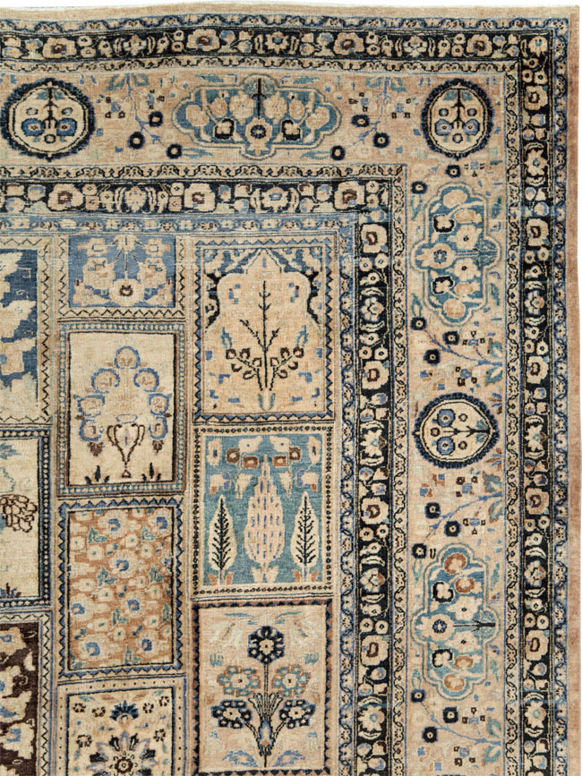 Antique Persian Mashad Large Room Size Carpet, No.19010 - Galerie Shabab