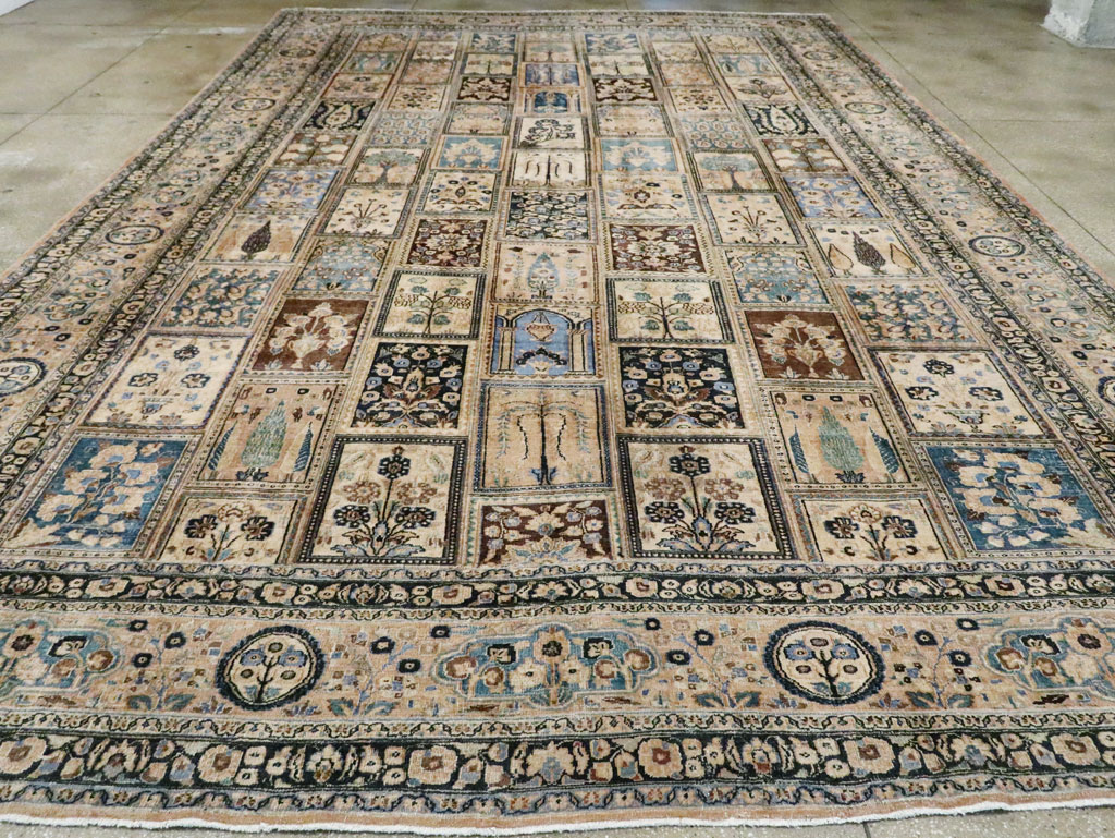 Antique Persian Mashad Large Room Size Carpet, No.19010 - Galerie Shabab