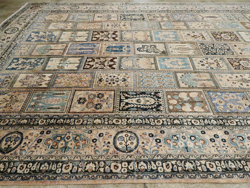 Antique Persian Mashad Large Room Size Carpet, No.19010 - Galerie Shabab