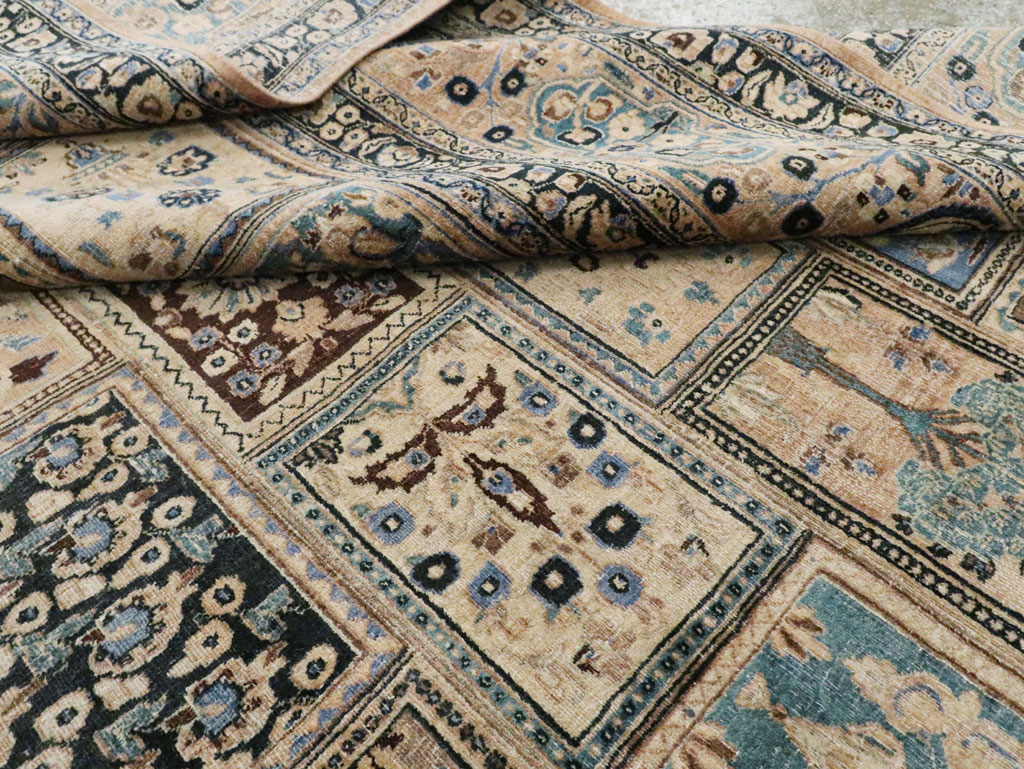 Antique Persian Mashad Large Room Size Carpet, No.19010 - Galerie Shabab