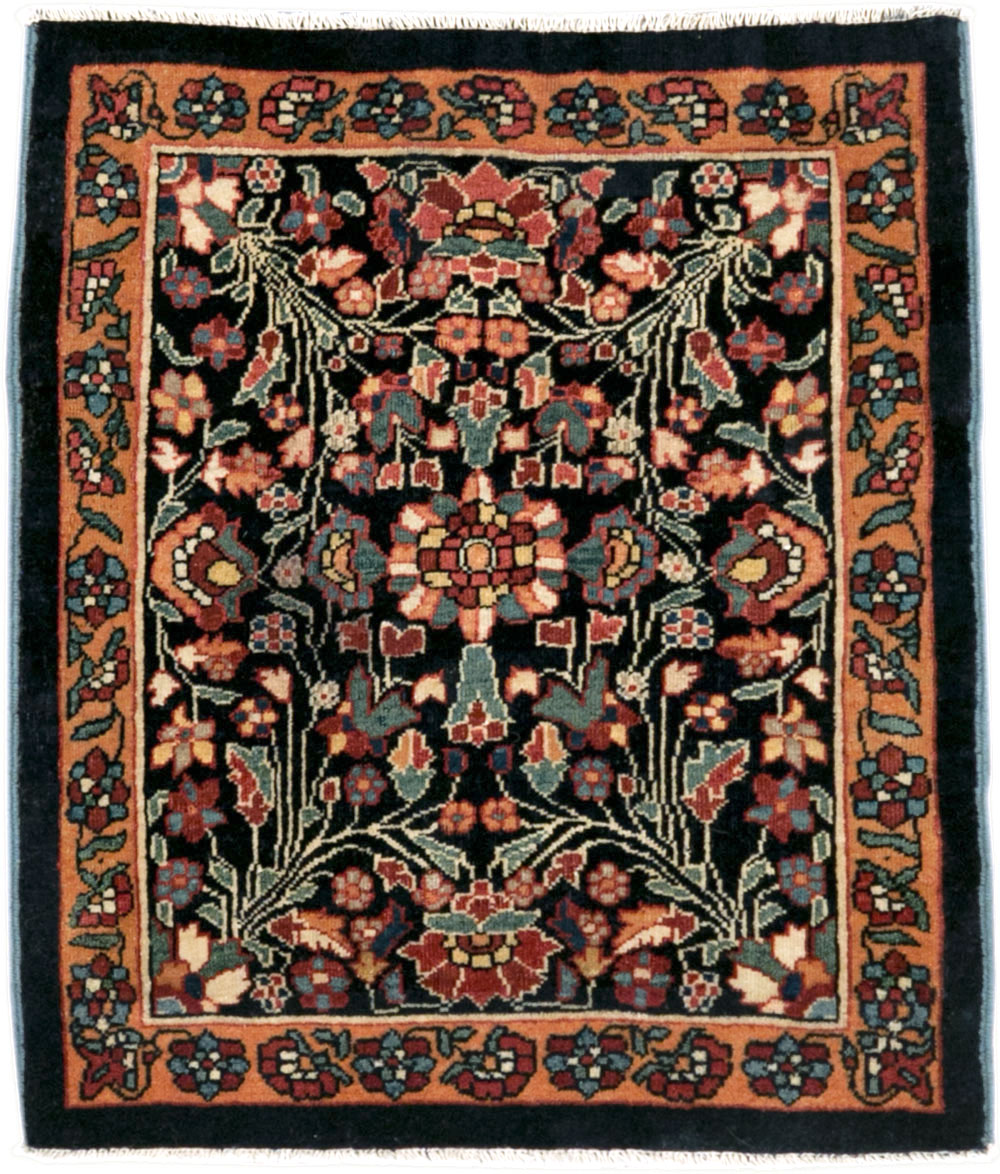 Antique Persian Sarouk Fereghan Square Throw Rug (Pair: 1 of 2), No.19031 - Galerie Shabab