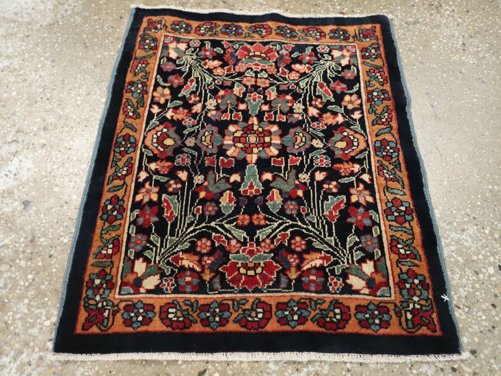 Antique Persian Sarouk Fereghan Square Throw Rug (Pair: 1 of 2), No.19031 - Galerie Shabab