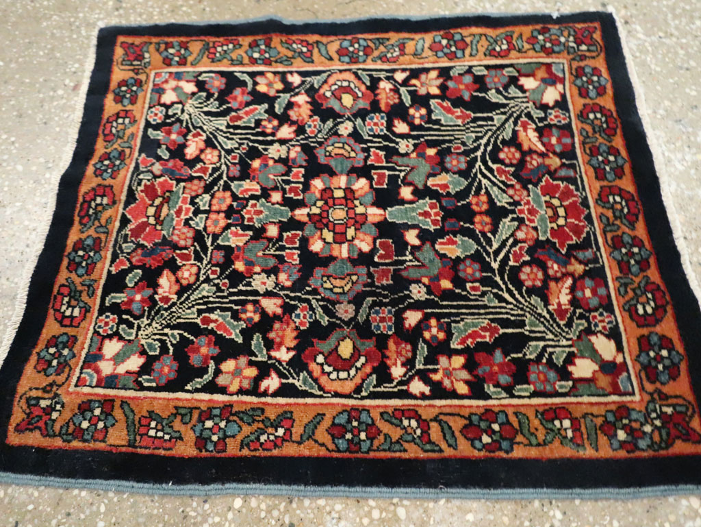 Antique Persian Sarouk Fereghan Square Throw Rug (Pair: 1 of 2), No.19031 - Galerie Shabab