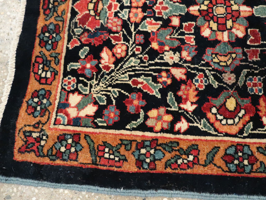 Antique Persian Sarouk Fereghan Square Throw Rug (Pair: 1 of 2), No.19031 - Galerie Shabab