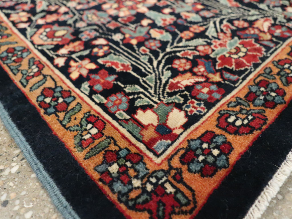 Antique Persian Sarouk Fereghan Square Throw Rug (Pair: 1 of 2), No.19031 - Galerie Shabab