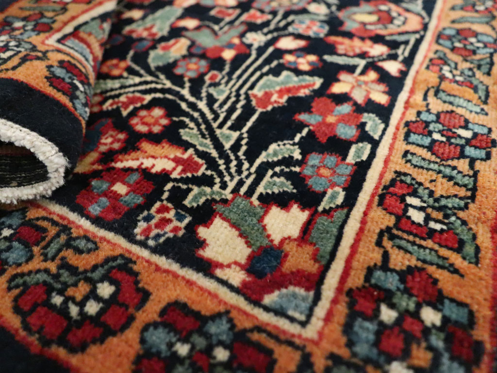 Antique Persian Sarouk Fereghan Square Throw Rug (Pair: 1 of 2), No.19031 - Galerie Shabab