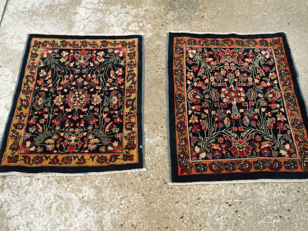 Antique Persian Sarouk Fereghan Square Throw Rug (Pair: 1 of 2), No.19031 - Galerie Shabab