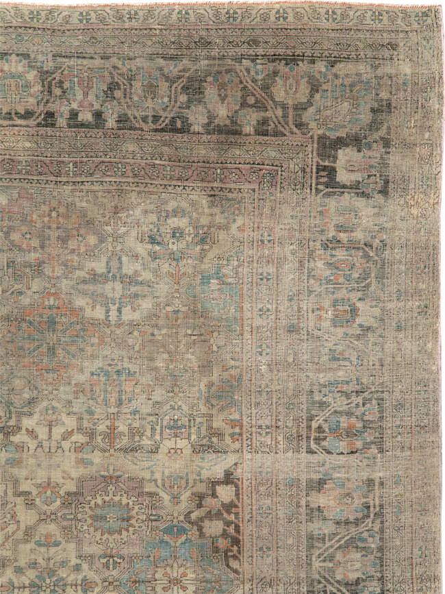 Antique Persian Silk Kashan Accent Carpet, No.19036 - Galerie Shabab