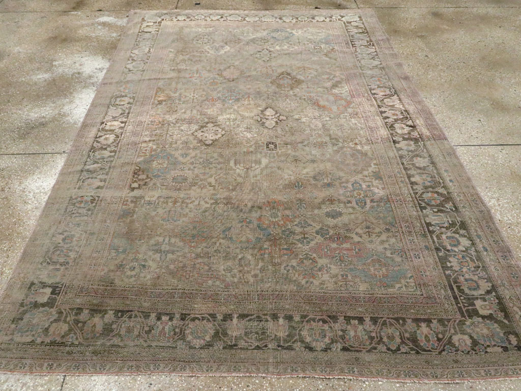 Antique Persian Silk Kashan Accent Carpet, No.19036 - Galerie Shabab