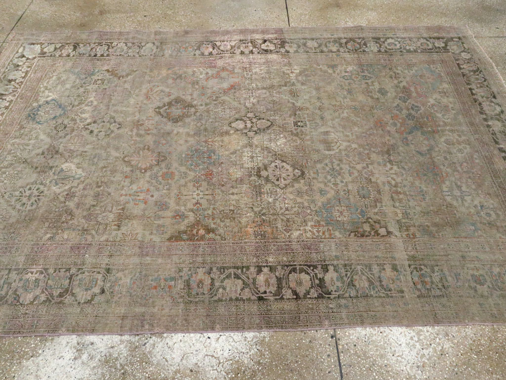 Antique Persian Silk Kashan Accent Carpet, No.19036 - Galerie Shabab