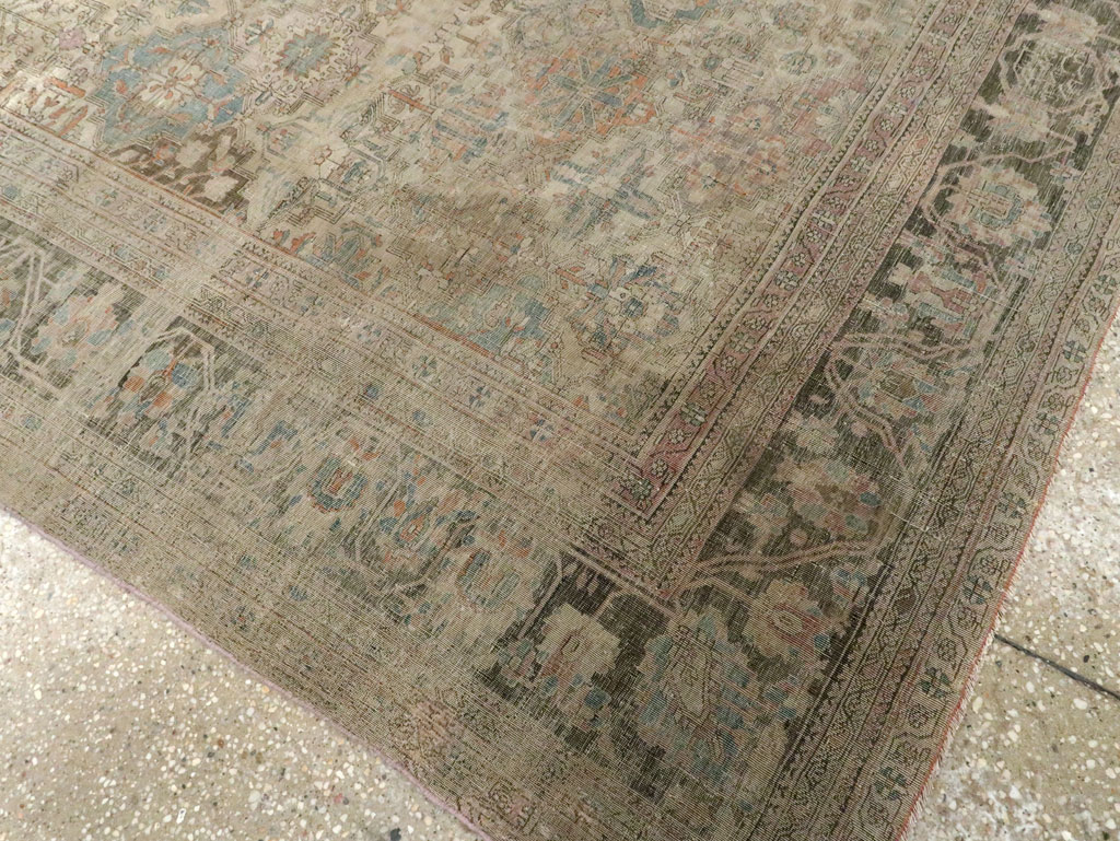 Antique Persian Silk Kashan Accent Carpet, No.19036 - Galerie Shabab