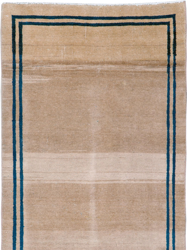 Vintage Persian Mashad Minimalist Runner, No.19038 - Galerie Shabab