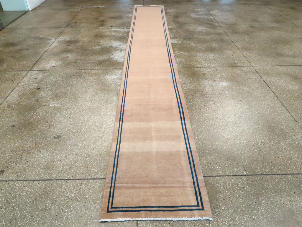 Vintage Persian Mashad Minimalist Runner, No.19038 - Galerie Shabab