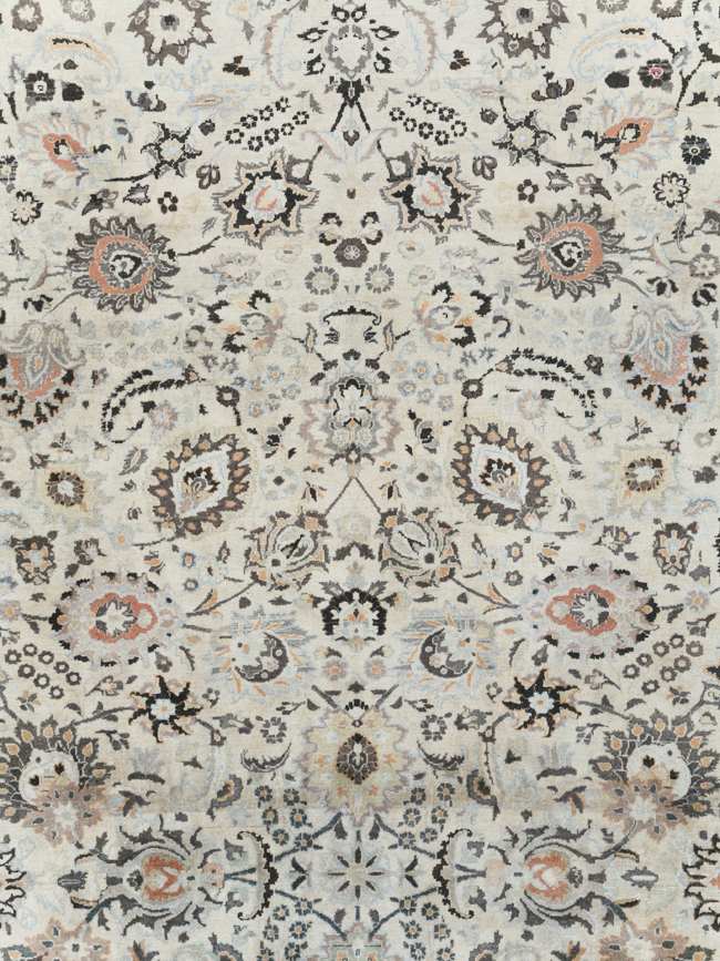 Vintage Persian Mashad Large Room Size Carpet, No.19039 - Galerie Shabab