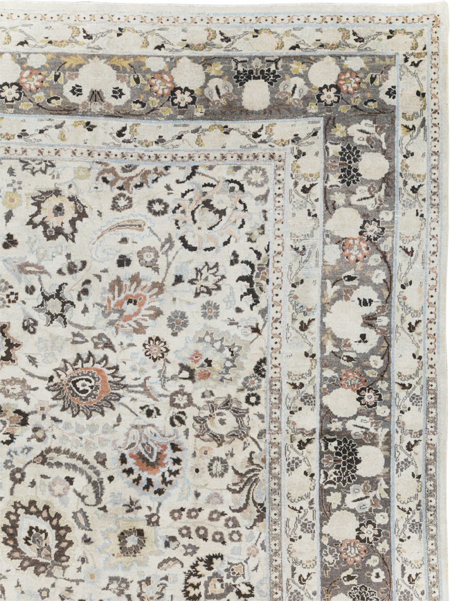 Vintage Persian Mashad Large Room Size Carpet, No.19039 - Galerie Shabab