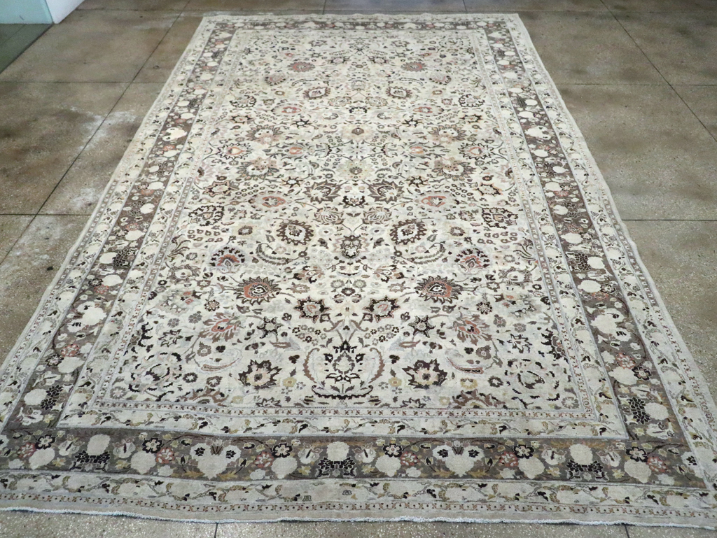 Vintage Persian Mashad Large Room Size Carpet, No.19039 - Galerie Shabab