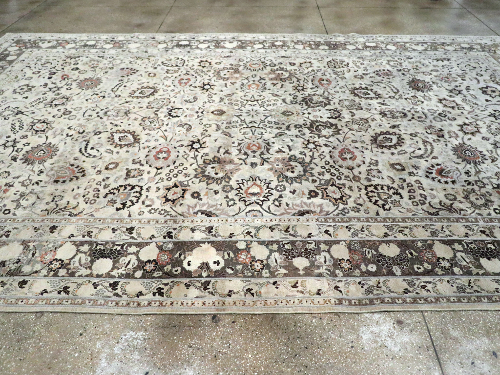 Vintage Persian Mashad Large Room Size Carpet, No.19039 - Galerie Shabab