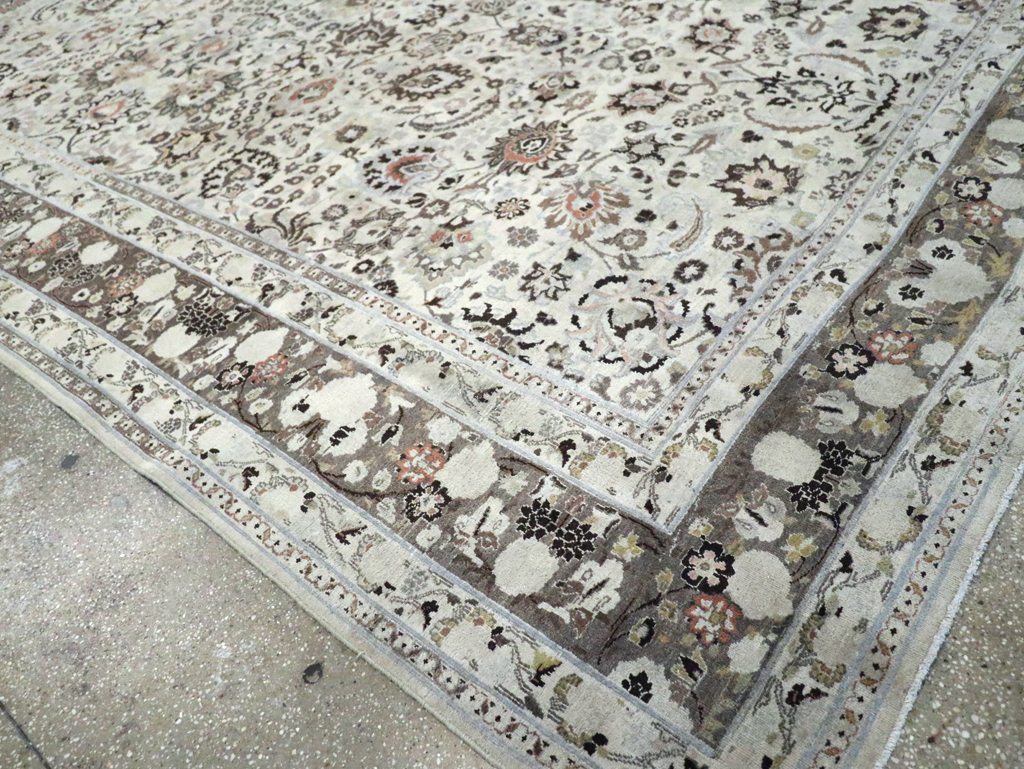 Vintage Persian Mashad Large Room Size Carpet, No.19039 - Galerie Shabab