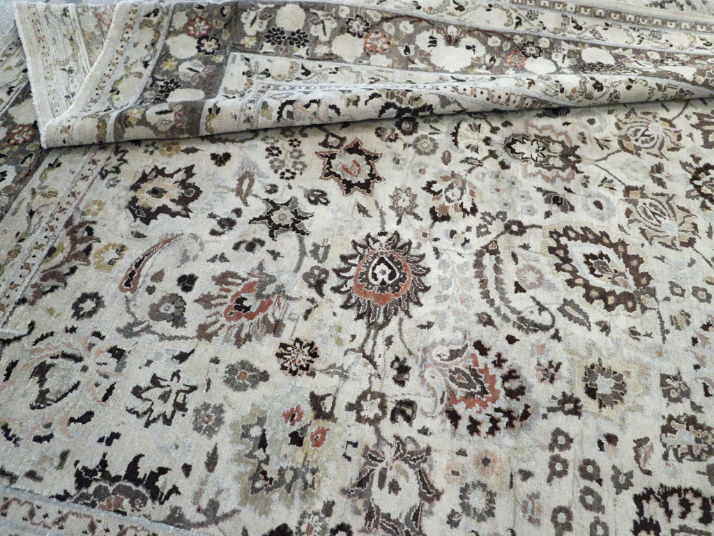 Vintage Persian Mashad Large Room Size Carpet, No.19039 - Galerie Shabab