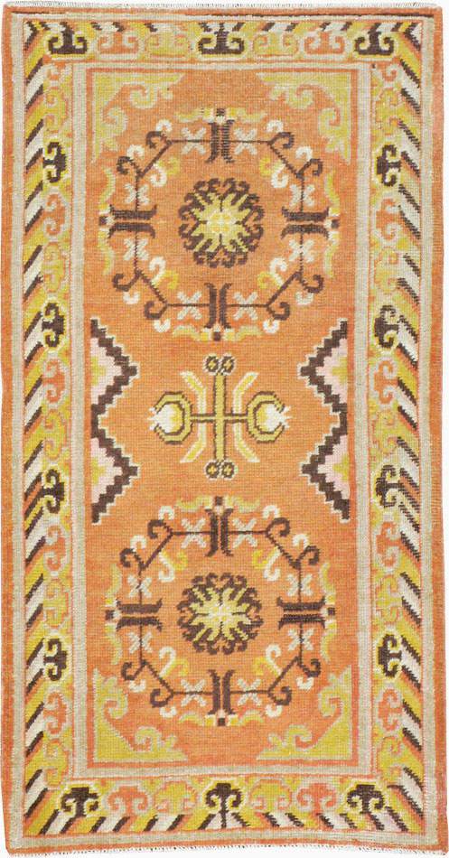 Vintage East Turkestan Khotan Rug (Pair: 1 of 2), No.19050 - Galerie Shabab