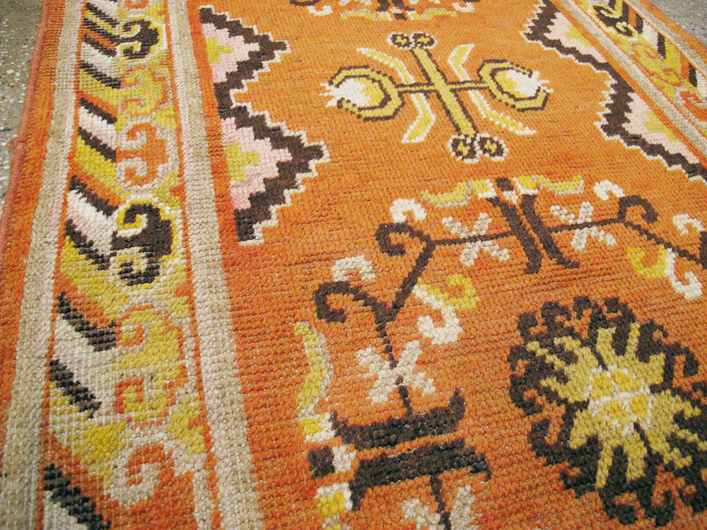 Vintage East Turkestan Khotan Rug (Pair: 1 of 2), No.19050 - Galerie Shabab