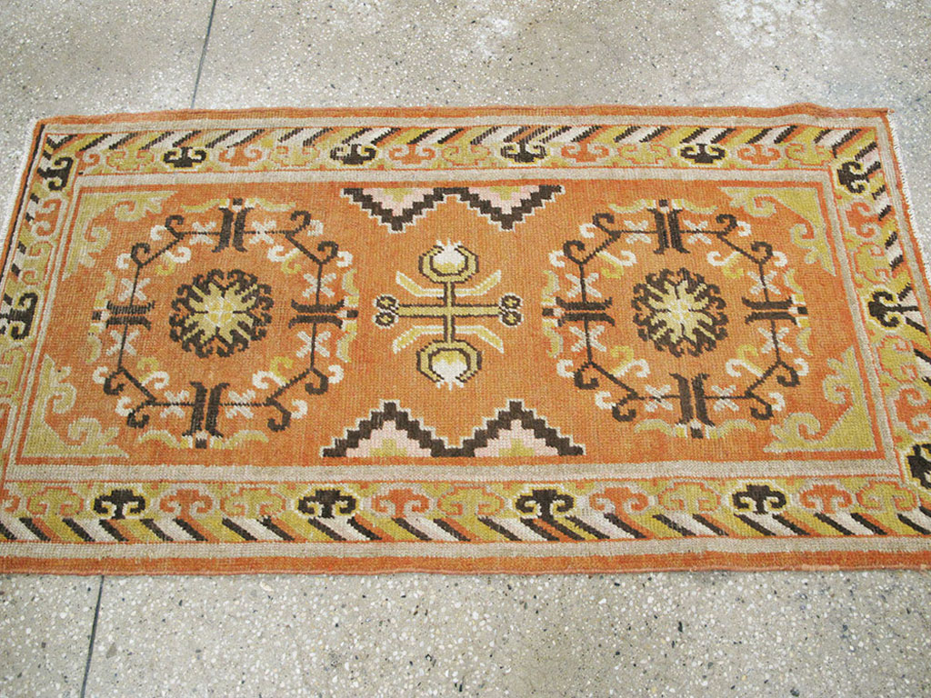 Vintage East Turkestan Khotan Rug (Pair: 1 of 2), No.19050 - Galerie Shabab