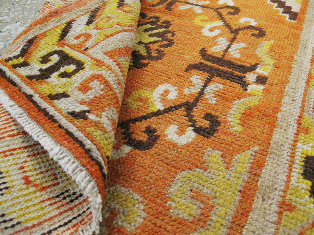 Vintage East Turkestan Khotan Rug (Pair: 1 of 2), No.19050 - Galerie Shabab