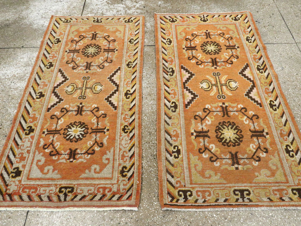 Vintage East Turkestan Khotan Rug (Pair: 1 of 2), No.19050 - Galerie Shabab
