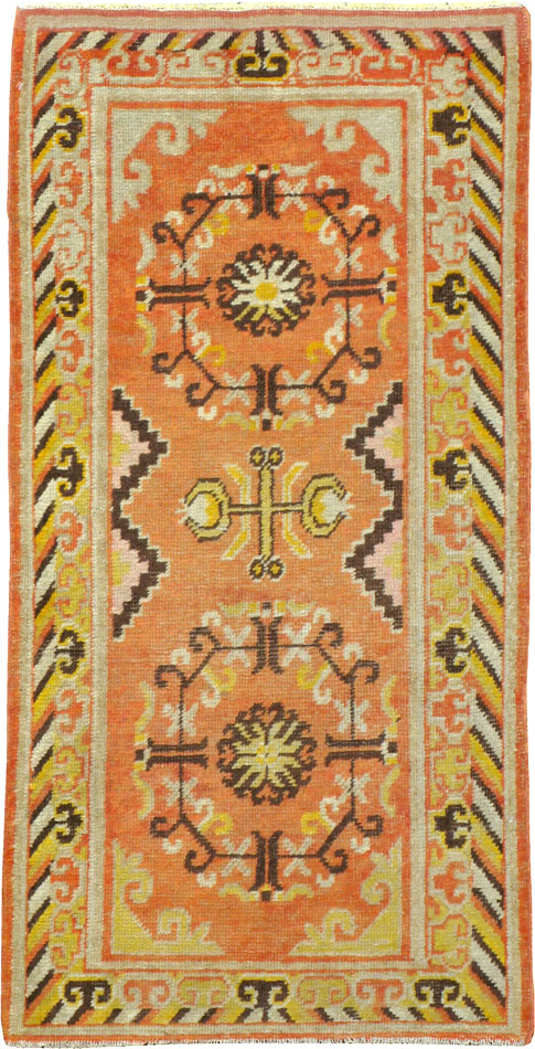 Vintage East Turkestan Khotan Rug (Pair: 2 of 2), No.19051 - Galerie Shabab
