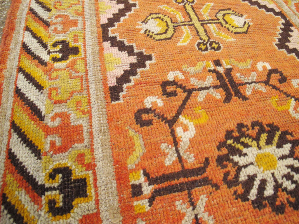 Vintage East Turkestan Khotan Rug (Pair: 2 of 2), No.19051 - Galerie Shabab