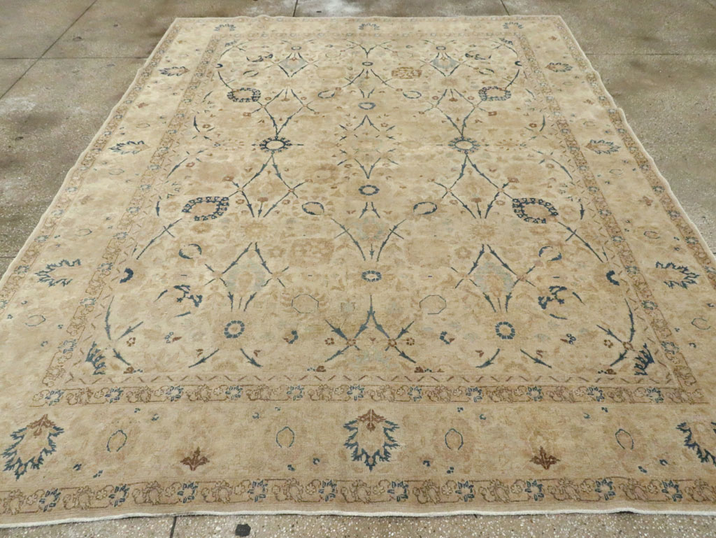 Antique Persian Tabriz Small Room Size Carpet, No.19058 - Galerie Shabab