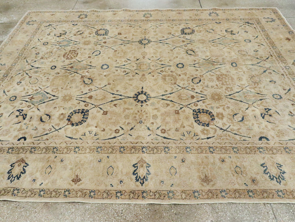 Antique Persian Tabriz Small Room Size Carpet, No.19058 - Galerie Shabab