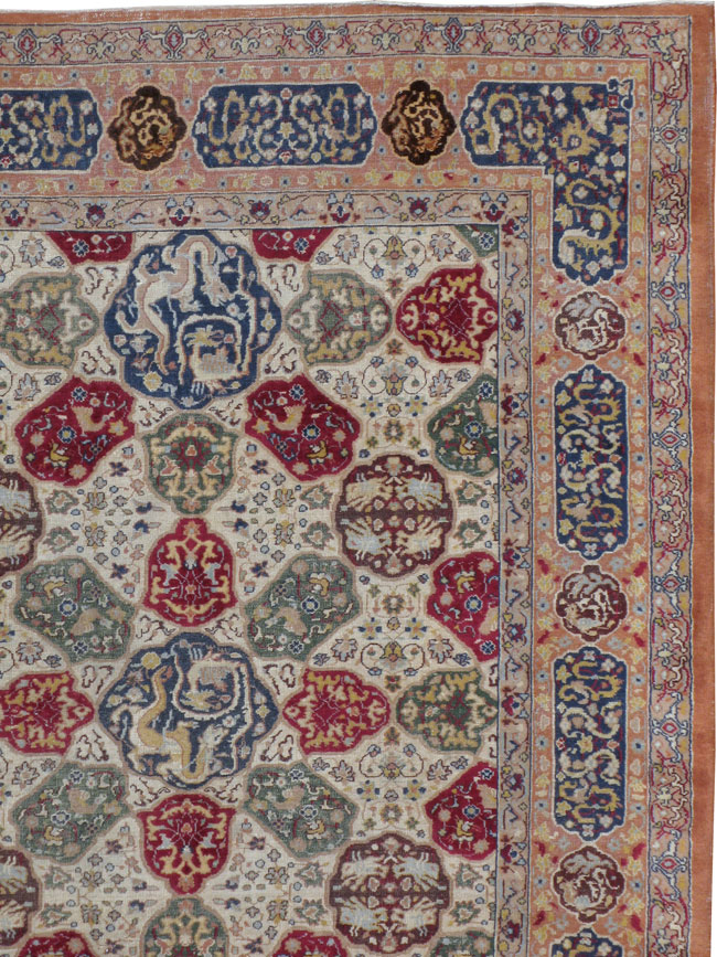 Antique Indian Lahore Carpet, No.19073 - Galerie Shabab
