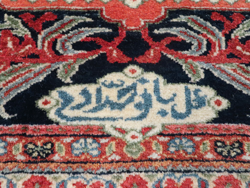 Vintage Persian Qazvin Pictorial Rug, No.19076 - Galerie Shabab