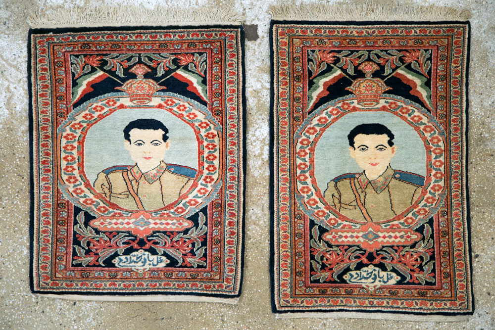 Vintage Persian Qazvin Pictorial Rug, No.19076 - Galerie Shabab