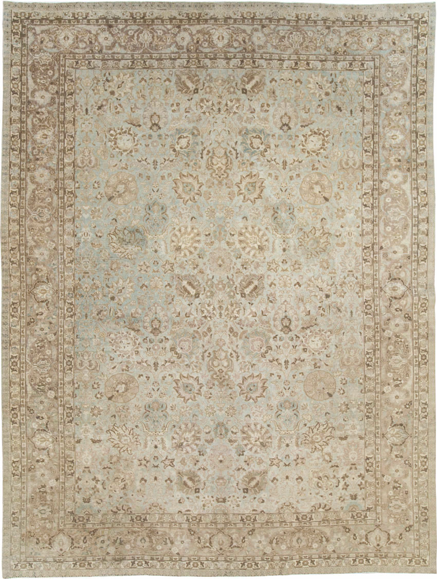 Vintage Persian Tabriz Room Size Carpet, No.19083 - Galerie Shabab
