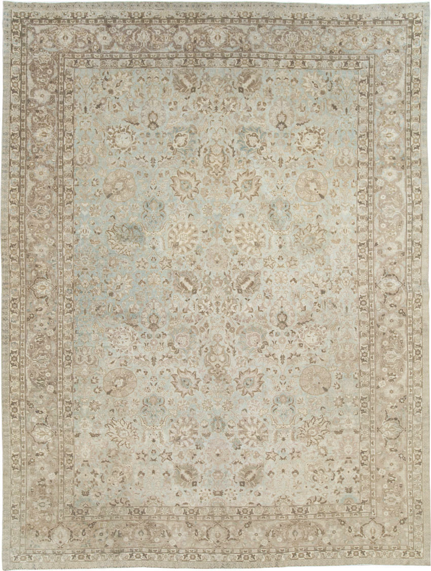 Vintage Persian Tabriz Room Size Carpet, No.19083 - Galerie Shabab